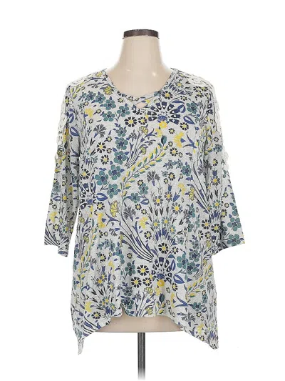 Pre-owned Style & Co 3/4 Sleeve Blouse In Blue