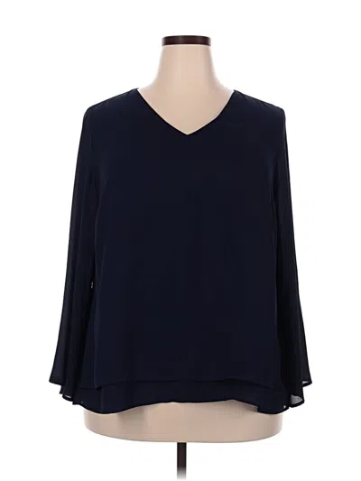 Pre-owned Style & Co 3/4 Sleeve Blouse In Blue