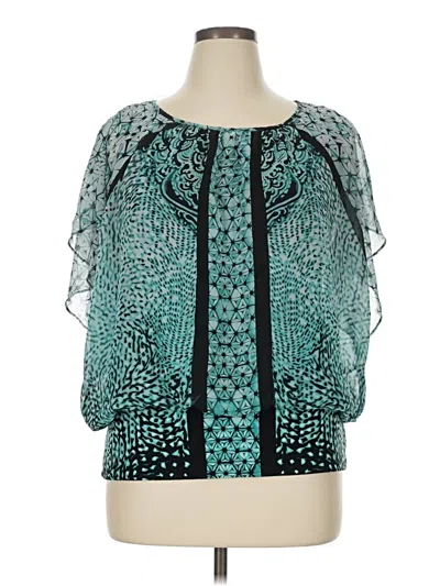 Pre-owned Style & Co 3/4 Sleeve Blouse In Blue