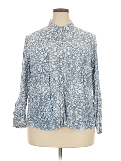 Pre-owned Style & Co 3/4 Sleeve Blouse In Blue