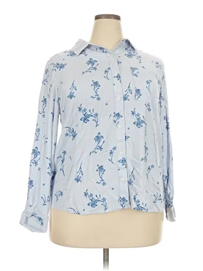 Pre-owned Style & Co 3/4 Sleeve Blouse In Blue