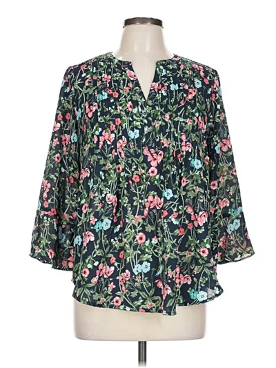 Style & Co 3/4 Sleeve Blouse In Multi