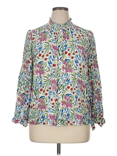 Pre-owned Style & Co 3/4 Sleeve Blouse In Green