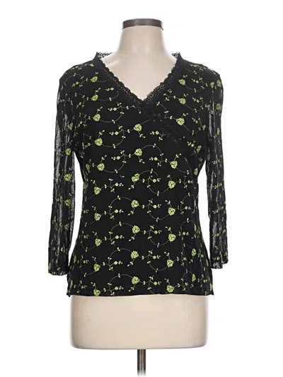 Pre-owned Style & Co 3/4 Sleeve Blouse In Green