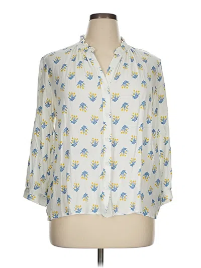 Pre-owned Style & Co 3/4 Sleeve Blouse In Ivory