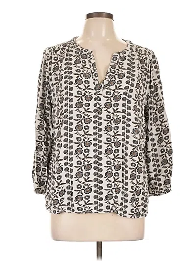 Pre-owned Style & Co 3/4 Sleeve Blouse In Ivory