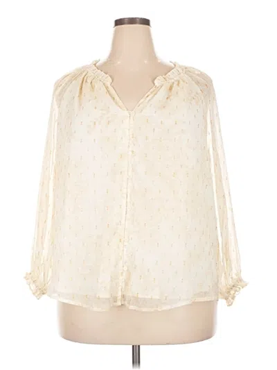 Style & Co 3/4 Sleeve Blouse In Neutral