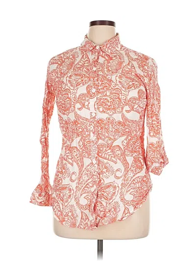 Pre-owned Style & Co 3/4 Sleeve Blouse In Orange