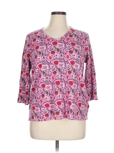 Pre-owned Style & Co 3/4 Sleeve Blouse In Pink