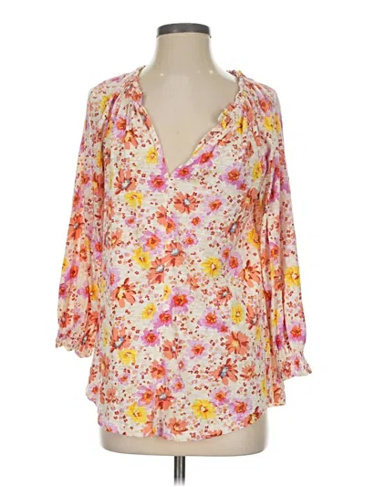 Pre-owned Style & Co 3/4 Sleeve Blouse In Pink
