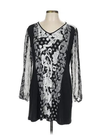 Pre-owned Style & Co 3/4 Sleeve Blouse In Silver