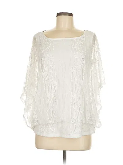 Pre-owned Style & Co 3/4 Sleeve Blouse In White