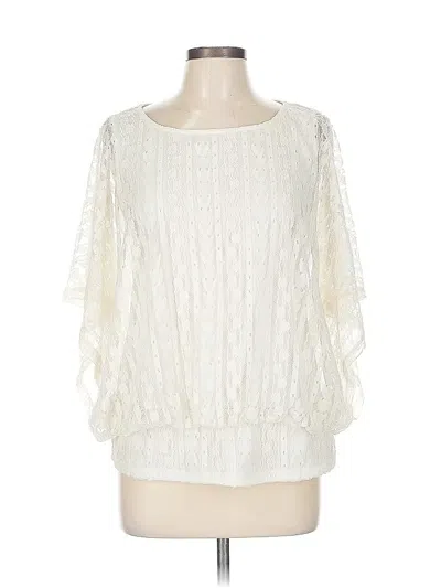 Pre-owned Style & Co 3/4 Sleeve Blouse In White