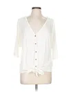 Style & Co 3/4 Sleeve Blouse In White