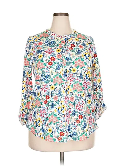 Style & Co 3/4 Sleeve Blouse In White