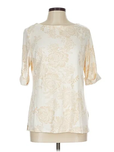Pre-owned Style & Co 3/4 Sleeve Blouse In White