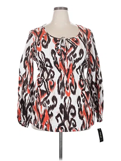 Style & Co 3/4 Sleeve Blouse In White