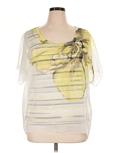 Pre-owned Style & Co 3/4 Sleeve Blouse In Yellow