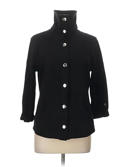 Pre-owned Style & Co 3/4 Sleeve Button Down Shirt In Black