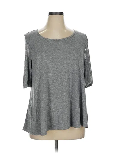 Pre-owned Style & Co 3/4 Sleeve T-shirt In Gray