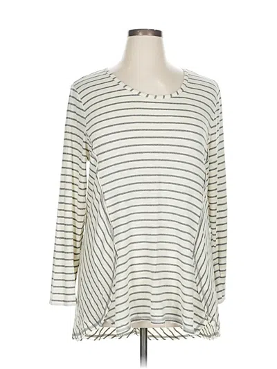 Pre-owned Style & Co 3/4 Sleeve T-shirt In White