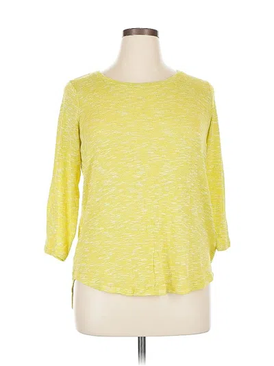 Pre-owned Style & Co 3/4 Sleeve T-shirt In Yellow
