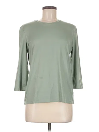 Pre-owned Style & Co 3/4 Sleeve Top Green Boatneck Tops