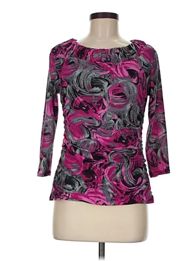 Pre-owned Style & Co 3/4 Sleeve Top Purple Boatneck Tops