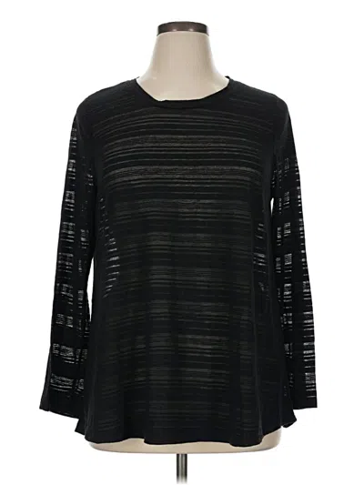 Pre-owned Style & Co 3/4 Sleeve T-shirt In Black
