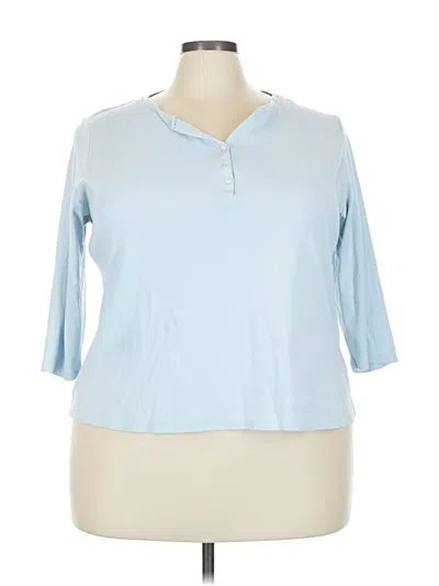 Pre-owned Style & Co 3/4 Sleeve T-shirt In Blue