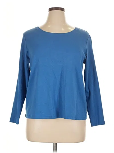 Pre-owned Style & Co 3/4 Sleeve T-shirt In Blue