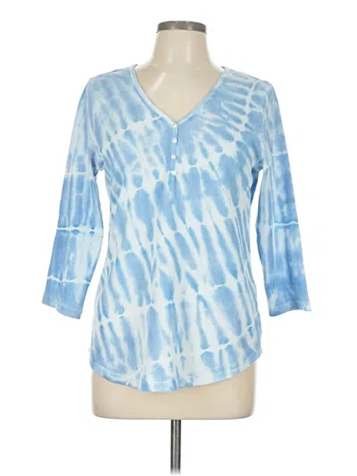 Pre-owned Style & Co 3/4 Sleeve T-shirt In Blue