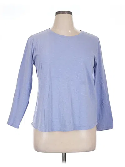 Pre-owned Style & Co 3/4 Sleeve T-shirt In Blue