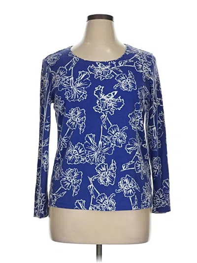Pre-owned Style & Co 3/4 Sleeve T-shirt In Blue