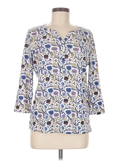 Pre-owned Style & Co 3/4 Sleeve T-shirt In Blue