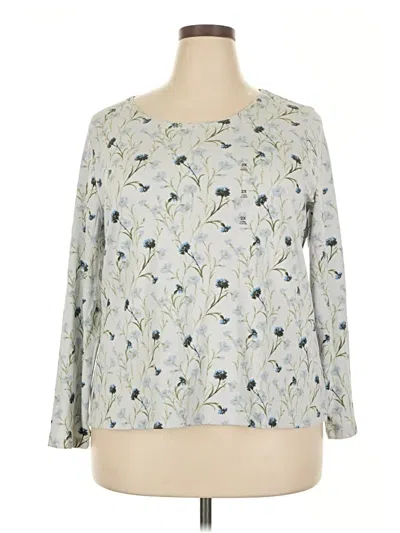 Pre-owned Style & Co 3/4 Sleeve T-shirt In Blue