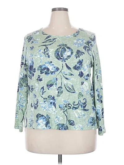 Pre-owned Style & Co 3/4 Sleeve T-shirt In Blue