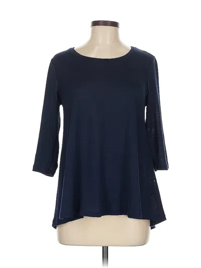 Pre-owned Style & Co 3/4 Sleeve T-shirt In Blue