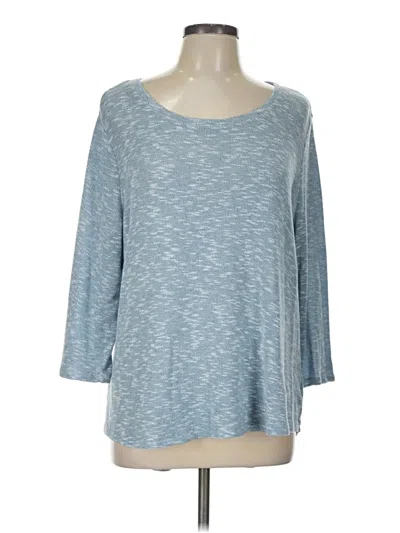 Pre-owned Style & Co 3/4 Sleeve T-shirt In Blue