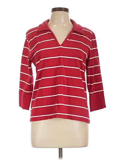 Pre-owned Style & Co 3/4 Sleeve T-shirt In Burgundy