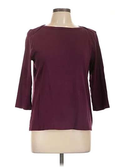 Pre-owned Style & Co 3/4 Sleeve T-shirt In Burgundy