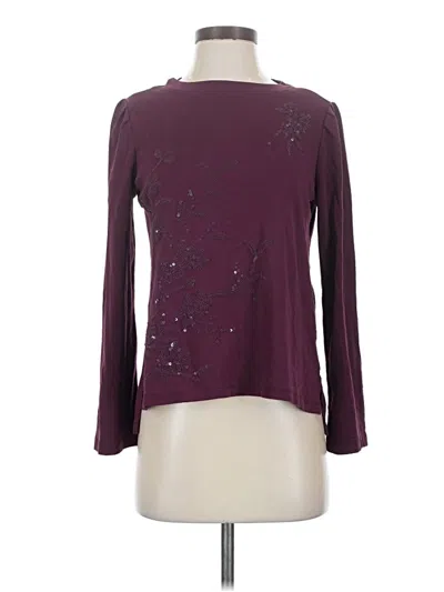 Pre-owned Style & Co 3/4 Sleeve T-shirt In Burgundy