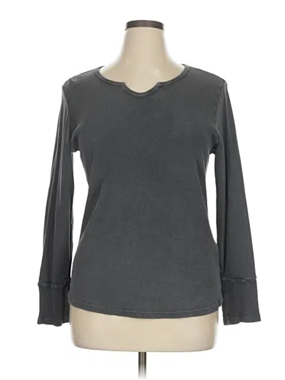 Pre-owned Style & Co 3/4 Sleeve T-shirt In Gray