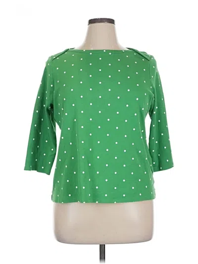 Pre-owned Style & Co 3/4 Sleeve T-shirt In Green