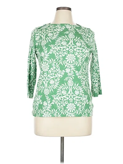 Pre-owned Style & Co 3/4 Sleeve T-shirt In Green