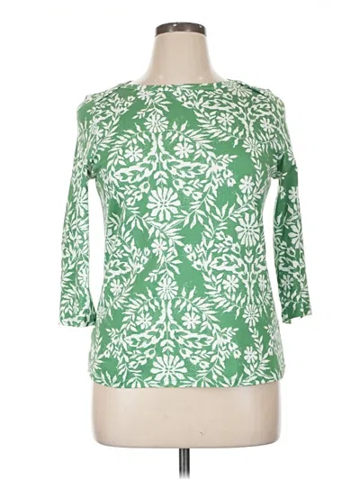 Pre-owned Style & Co 3/4 Sleeve T-shirt In Green