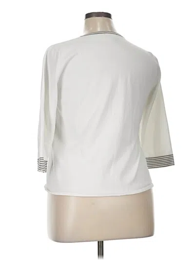 Pre-owned Style & Co 3/4 Sleeve T-shirt In Ivory