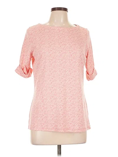 Pre-owned Style & Co 3/4 Sleeve T-shirt In Pink
