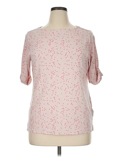 Pre-owned Style & Co 3/4 Sleeve T-shirt In Pink