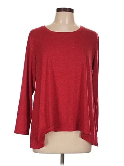 Pre-owned Style & Co 3/4 Sleeve T-shirt In Red